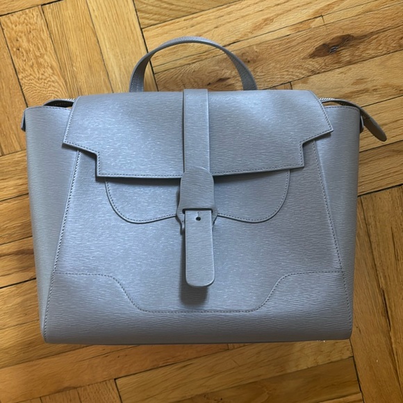 Senreve Handbags - Senreve gray leather backpack satchel